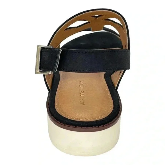 Adrienne Vittadini Seka Black Faux Leather Slingback Womens Sandals Size 9.5M - Picture 5 of 11